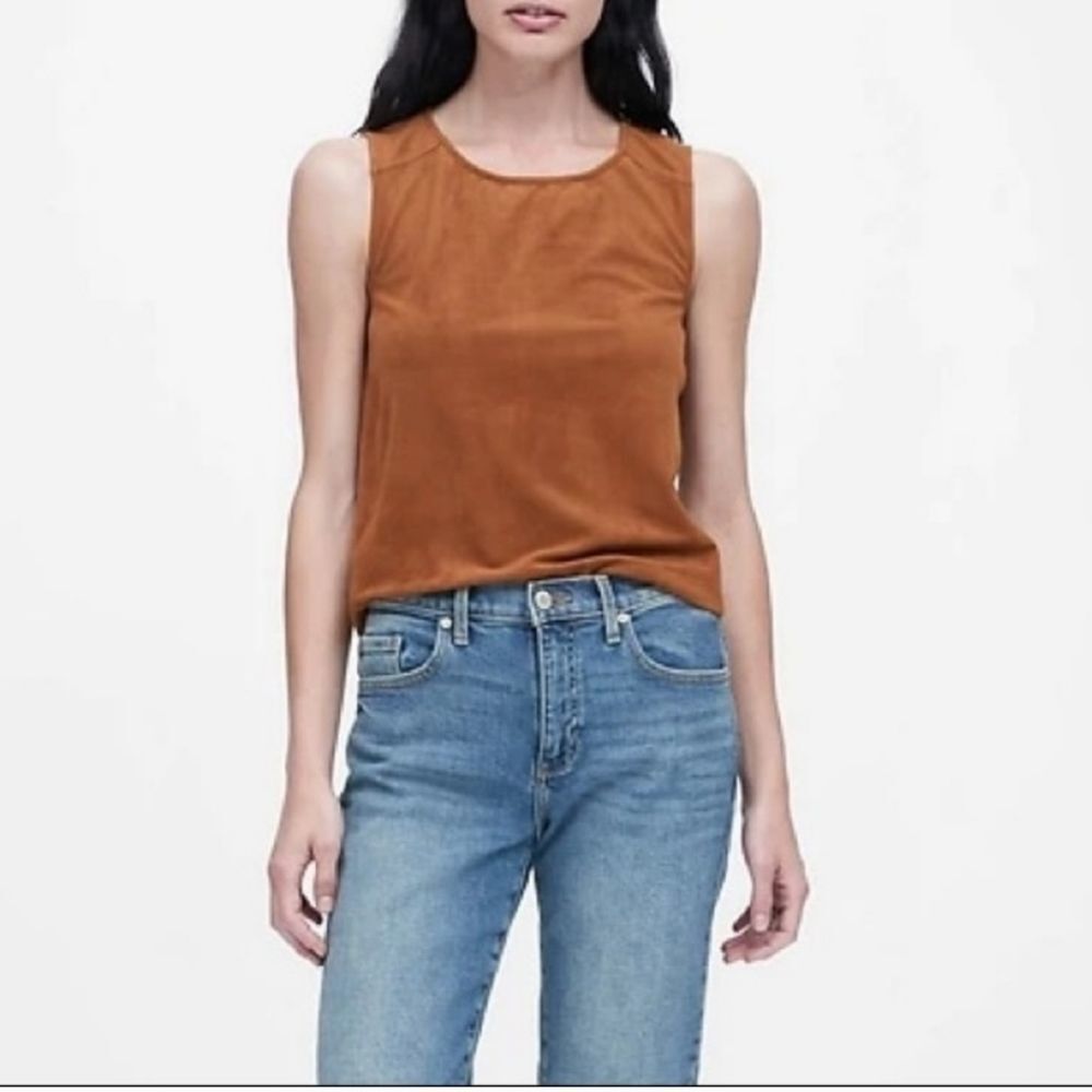 🌟final | Banana Republic | Vegan Suede Cropped Shell | Nutmeg | XS